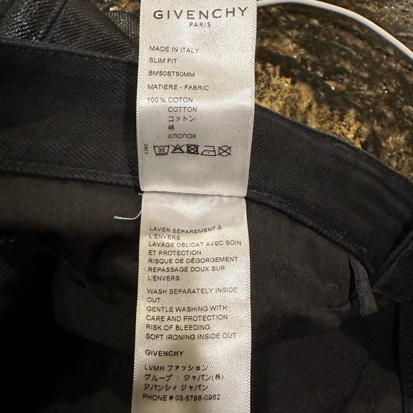 Givenchy x Matthew Williams Wax Coated Shiny Black Denim - Picture 8 of 13
